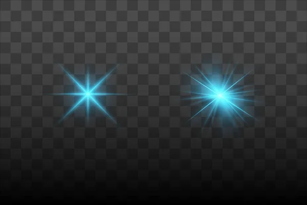Glow Geïsoleerd Blauw Licht Effect Lens Flare — Stockvector