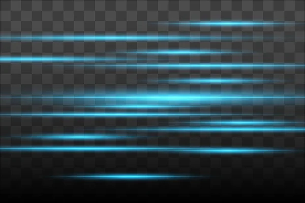 Cahaya Terisolasi Efek Cahaya Biru Lensa Suar - Stok Vektor