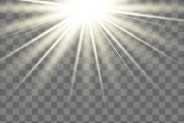 İzole edilmiş beyaz ışık efekti, parlaklık