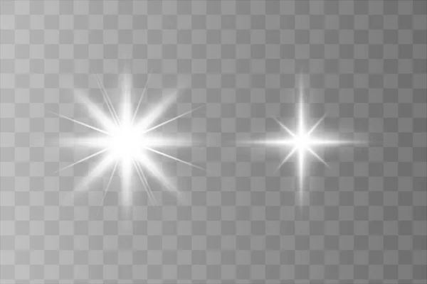 Effet Lumière Blanche Isolé Éclat Lentille — Image vectorielle