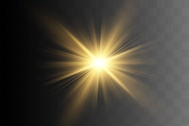 İzole edilmiş sarı ışık efekti, parlaklık