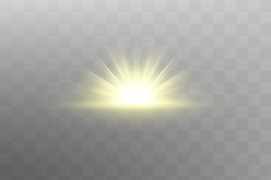 İzole edilmiş sarı ışık efekti, parlaklık