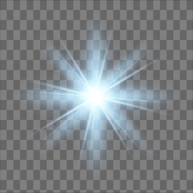 İzole edilmiş mavi ışık efekti, parlaklık