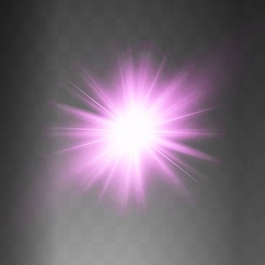 İzole edilmiş mor ışık efekti, parlaklık