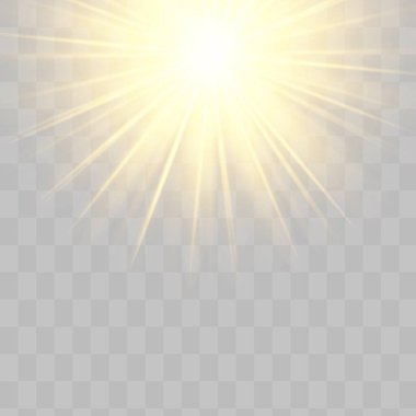 İzole edilmiş sarı ışık efekti, parlaklık