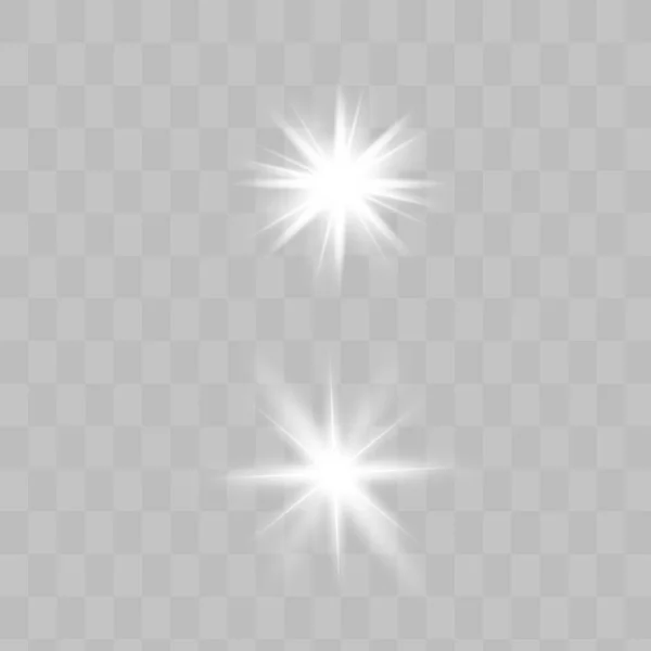 Glow isolated white light effect, lens flare — Stock Vector