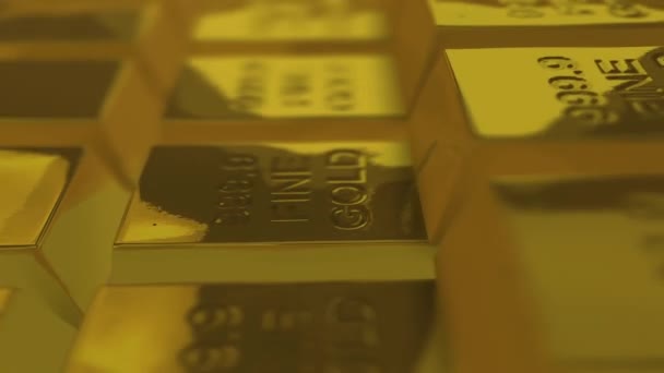 Gold Bullions. — Stock Video