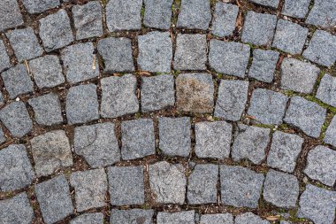 Taş kaldırımın üst doku görünümü keskin odak