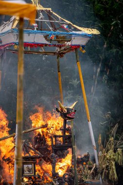 Bali 'de yakma töreni fotoğrafı