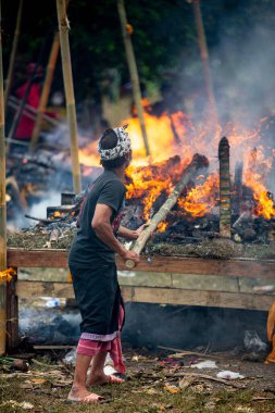 Bali 'de yakma töreni fotoğrafı