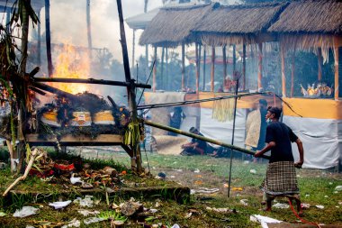 Bali 'de yakma töreni fotoğrafı