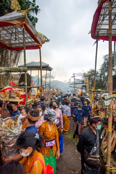 Foto Van Crematie Ceremonie Bali Stockfoto