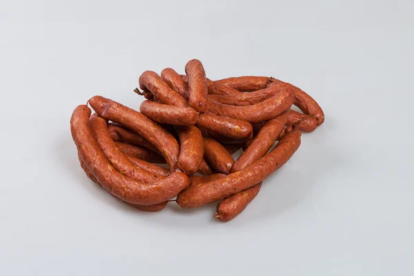 Wurst auf weißem Hintergrund im Atelier — Stockfoto