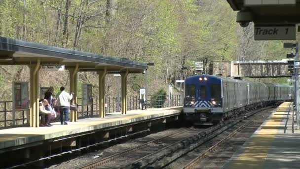 Scarsdale train station — Stock Video
