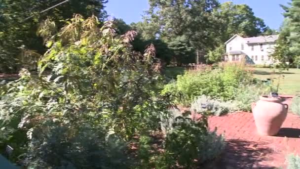 Bartlett Arboretum bezoekers Center en gronden — Stockvideo