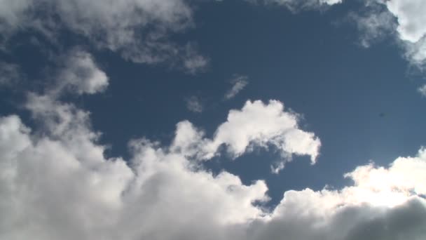 Белые облака над пляжем — стоковое видео