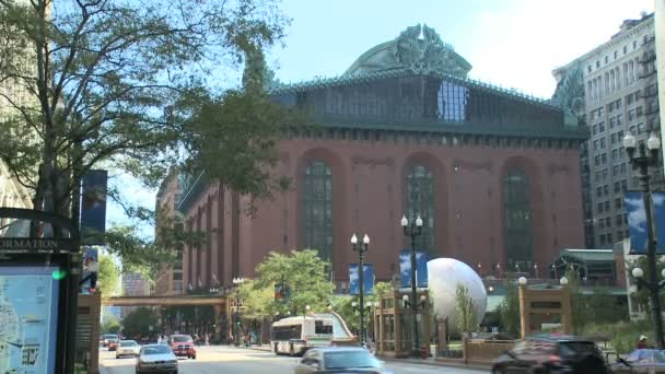 在芝加哥的哈罗德华盛顿图书馆 — 图库视频影像