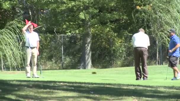 Golfer auf dem Golfplatz — Stockvideo