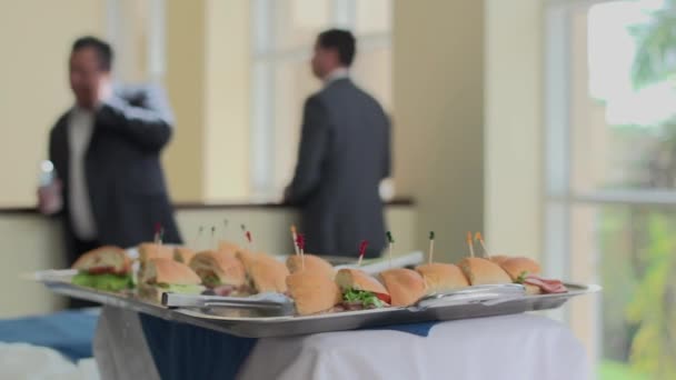 Une vue de la nourriture lors d'un événement d'affaires 