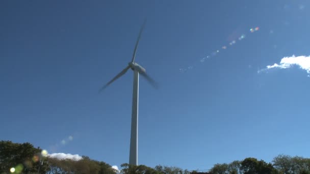 Wind turbine creates energy — Stock Video