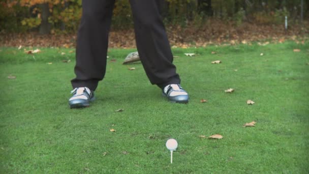Człowiek grający w golfa — Wideo stockowe