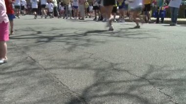 Maraton insanların büyük kalabalık