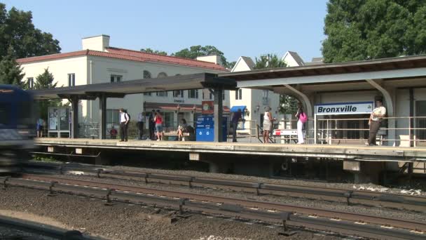 지역 역을 통과 하는 기차 — 비디오