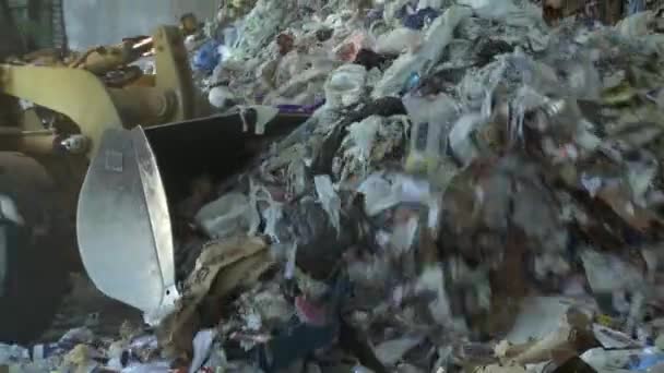 Zákulisní pohled na kroky moderní recyklace — Stock video