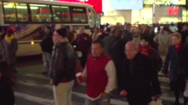 Pessoas andando na rua em Nova York — Vídeo de Stock