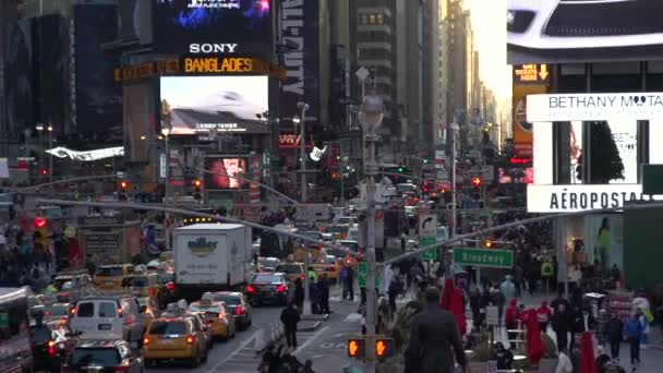 Vue aérienne de Times Square — Video