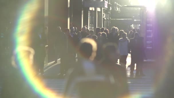 Multitudes de Nueva York en la calle — Vídeos de Stock