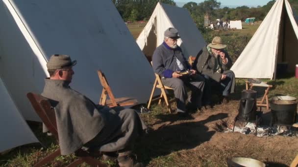 アメリカ南北戦争のステージング — ストック動画
