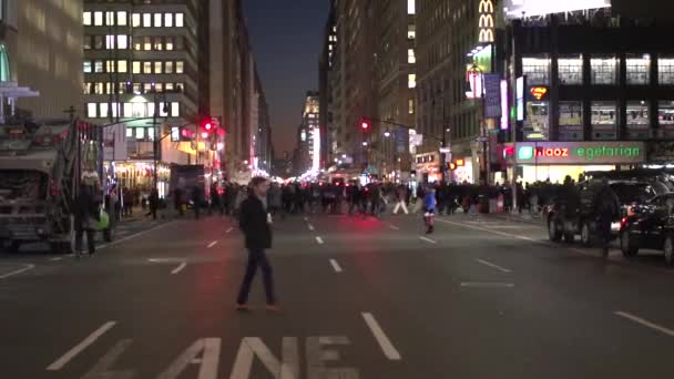 Ruch uliczny w Nowym Jorku — Wideo stockowe
