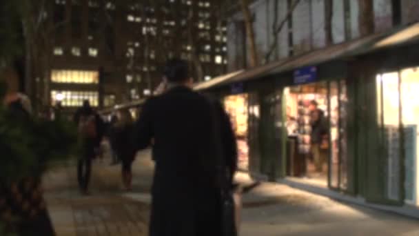 People walking at Bryant Park — Stock Video