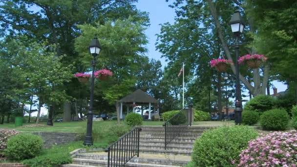 Vue sur une place luxuriante de la ville (5 de 6 ) — Video