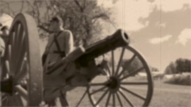 La messa in scena della guerra civile americana — Video Stock