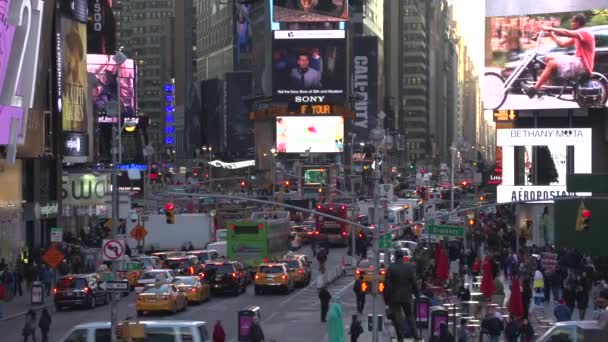 Times Meydanı'na havadan görünümü — Stok video
