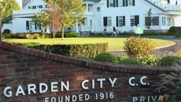 Garden City Country Club sinal (1 de 2 ) — Vídeo de Stock