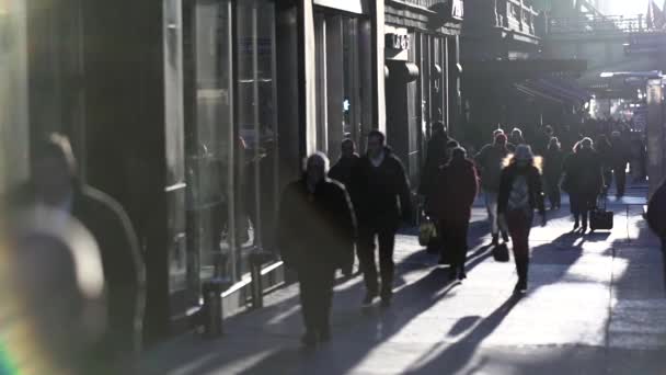 Multidões de Nova York na rua — Vídeo de Stock