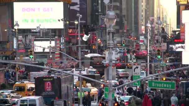 Widok na times square — Wideo stockowe