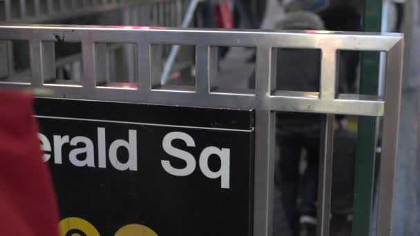 Entrée du métro à New York — Video