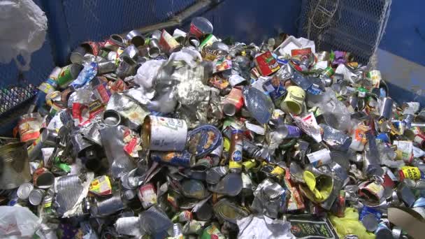 Mögött a jelenetek Nézd meg a lépéseket a korszerű újrahasznosítás — Stock videók