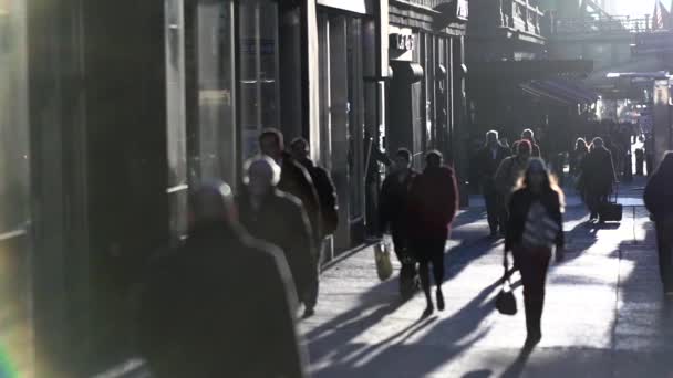 New York kalabalık sokakta — Stok video