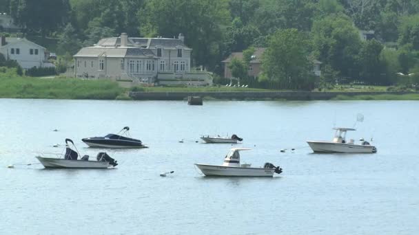 Boats on a beautiful river (2 of 3) — Stock Video