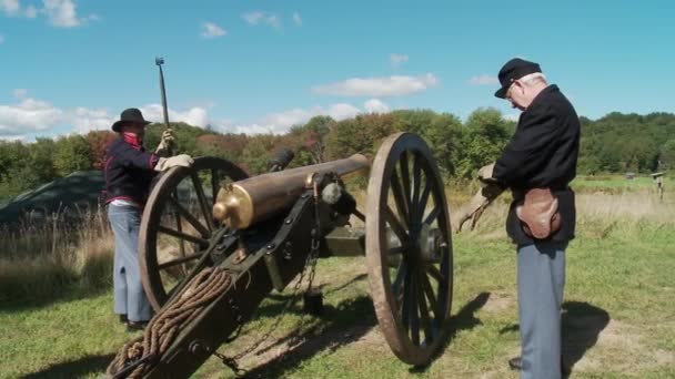 A encenação da Guerra Civil Americana — Vídeo de Stock