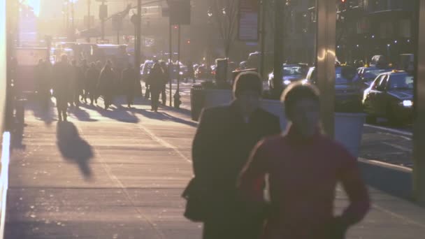 Pendolari NYC all'alba — Video Stock