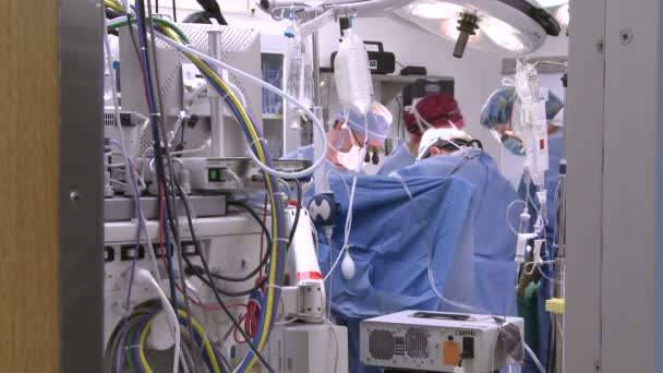 Wewnątrz zerknąć na sali operacyjnej — Wideo stockowe