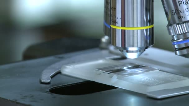 Una vista del trabajo típico dentro de un laboratorio médico — Vídeo de stock