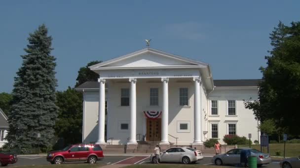 Edificio del Ayuntamiento de Branford — Vídeos de Stock