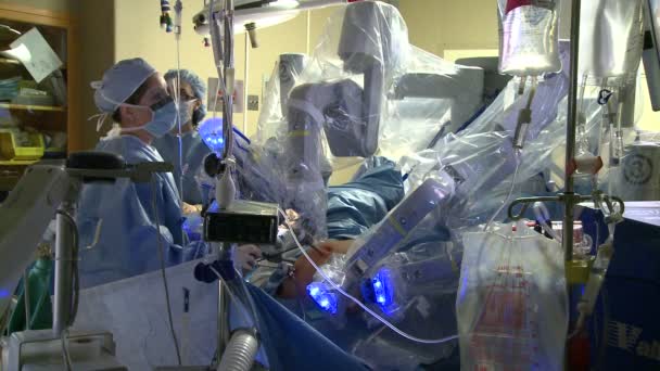 Cirurgia de histerectomia robótica — Vídeo de Stock